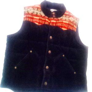 True Religion rare XXXL vest serape Navy blue 3xl Tag but fits like 2xl corduroy